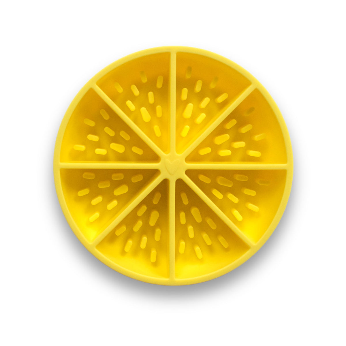 Tapis léchage silicone jaune citron pour chien