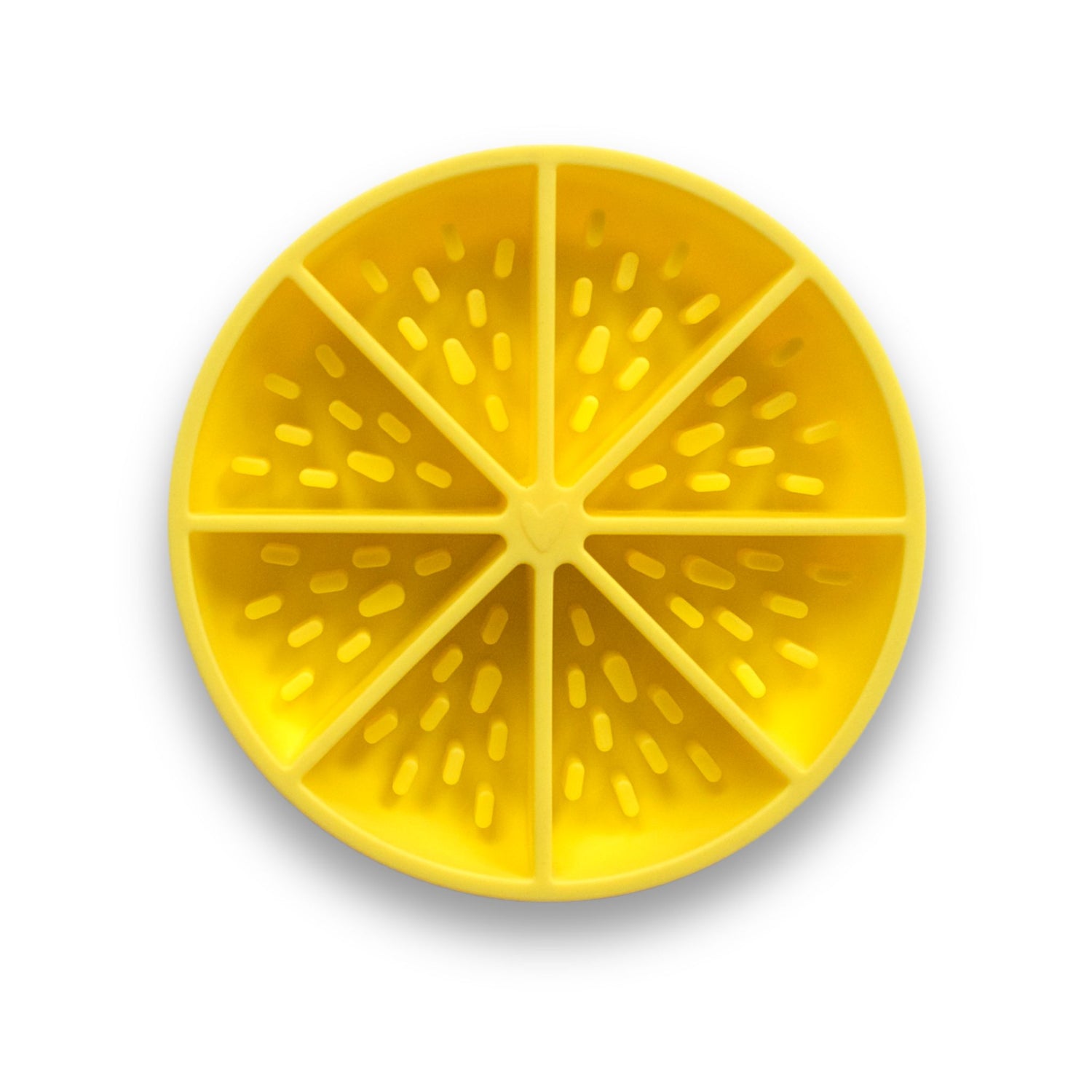 Tapis léchage silicone jaune citron pour chien