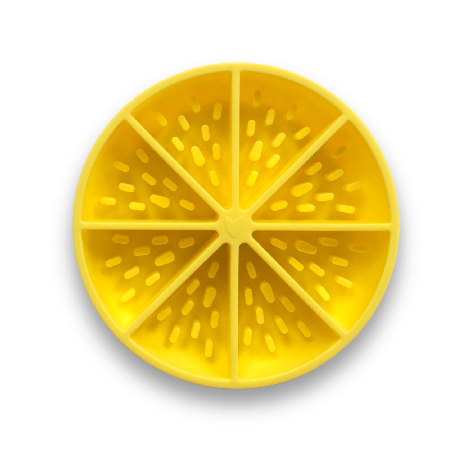 Tapis léchage silicone jaune citron pour chien