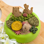 Tapis de léchage Dogs Crush couleur lime avec compartiments texturés pour tartinade aux agrumes