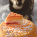 Bol interactif ralentisseur et tapis de léchage Dogs Crush orange pour chiens gourmands