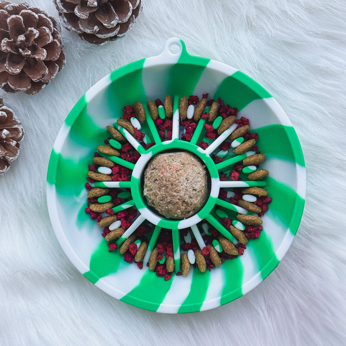 Écuelle verte tourbillon de menthe pour chien, style moderne Dogs Crush